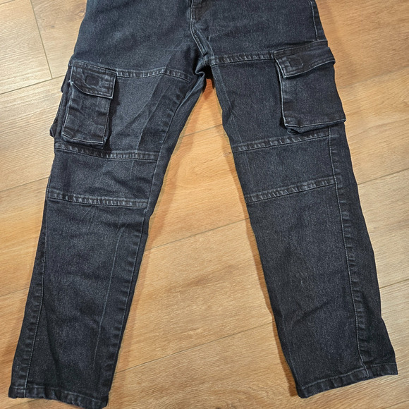 GS-115 Jeans Women’s Size 14 Black Distressed Denim Premium Casual Logo Pockets - Picture 3 of 11